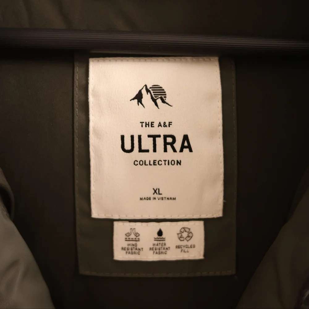 ABERCROMBIE & FITCH ULTRA PUFFER JACKET OLIVE GREEN MENS Size XL - Picture 4 of 5